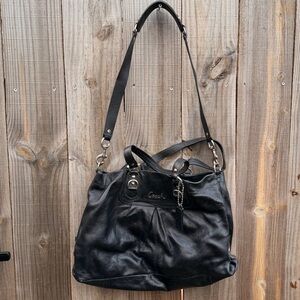 Vintage Coach Ashley Black Leather Shoulder Bag Handbag Fall 2001